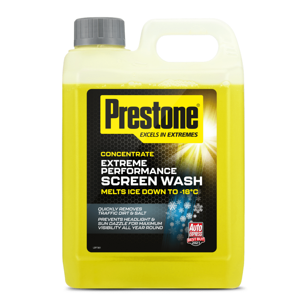 Prestone Extreme Performance Screen Wash 2.5 Litre bottle.